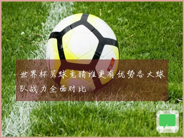 世界杯买球竞猜谁更有优势各大球队战力全面对比